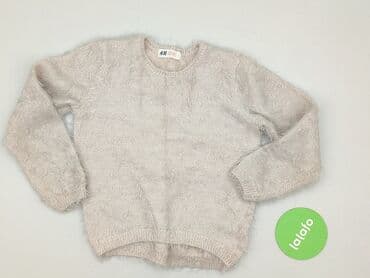 woskowane spodnie beżowe: Sweater, H&M, 8 years, 122-128 cm, condition - Very good — 2