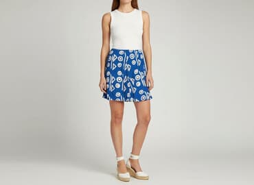 spódniczka alex biało niebieska: Spódnica damska, rozmiar S — 5