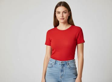 bluzki z odcieciem pod biustem: Amisu, T-shirt damski, rozmiar XS — 6