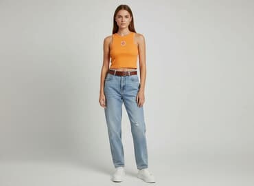 sinsay bluzki z krótkim rękawem: Sinsay, Top damski, rozmiar S — 6