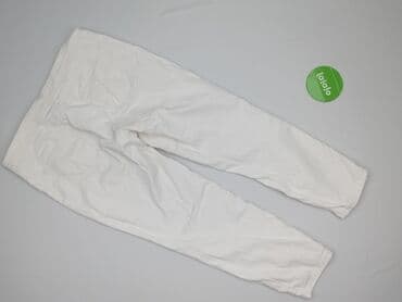 białe jeansy damskie allegro: Spodnie materiałowe damskie, rozmiar L — 3