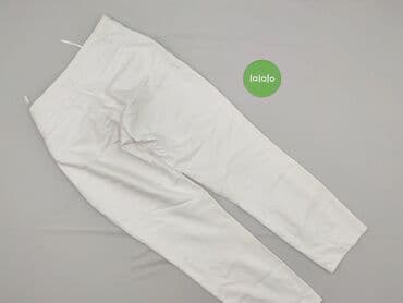 biale szerokie jeansy: Spodnie materiałowe damskie, rozmiar M — 3