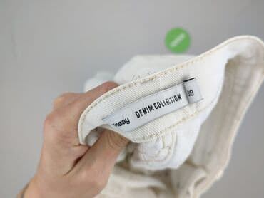 biale szerokie jeansy: Denim Collection, Jeansy damskie, rozmiar M — 4