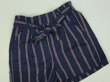 krótkie spodenki z wysokim stanem w paski: Szorty damskie, rozmiar S — 2