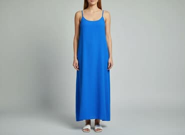 sukienki maxi na wesele niebieska: Sukienka damska, rozmiar S — 6