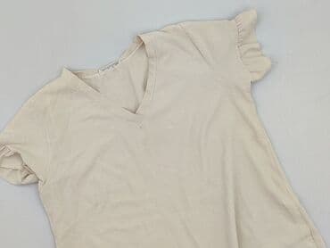 beżowa bluzka z dekoltem w serek: Women's blouse, size 2XL — 2