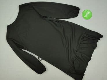 rozkloszowana sukienka z ekoskórą: Sukienka damska, rozmiar S — 4