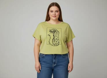 ubrania z kotem: Bluzka damska, rozmiar 4XL — 6