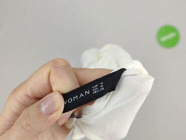 biała bluzka z krótkim rękawem zara: Zara, Bluzka damska, rozmiar M — 6