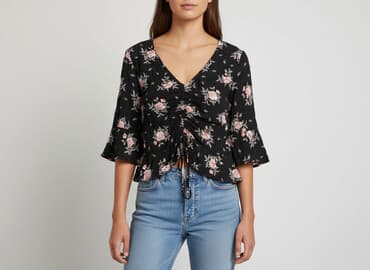 hm bluzki z krótkim rękawem: H&M, Bluzka damska, rozmiar S — 6