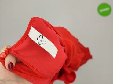 czerwona bluzka z dekoltem v: Туніка жіноча, розмір S — 5