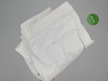 białe jeansy damskie allegro: Spodnie materiałowe damskie, rozmiar L — 5