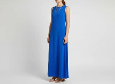 sukienki maxi na wesele niebieska: Sukienka damska, rozmiar S — 7