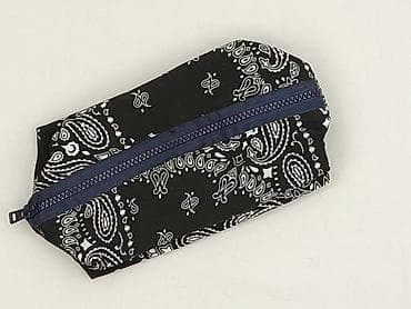 bag: Czarna kosmetyczka/etui w bandanowy wzór - Materiał: lekka tkanina — 1