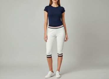 biale legginsy sinsay: Rinascimento, Legginsy Krótkie damskie, rozmiar L — 6