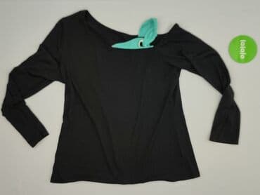 czarne bluzki basic z długim rękawem: Bluzka damska, rozmiar S — 3