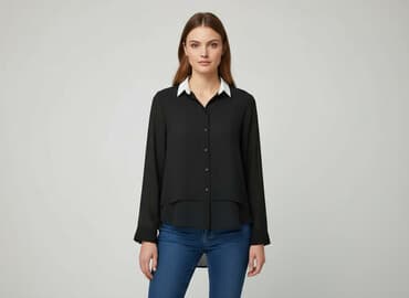 czarne bluzki z bialym kolnierzykiem: Koszula damska, rozmiar S — 7