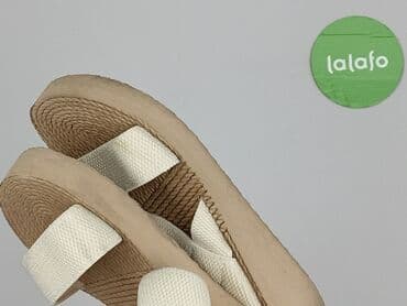 sandały na koturnie z pomponami: Sandały damskie, rozmiar 39 — 6