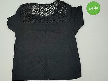 bluzki v neck: T-shirt damski, rozmiar L — 3
