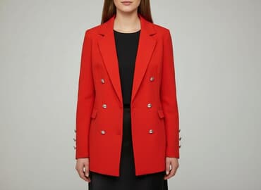 piękne czerwone sukienki na wesele: Marynarka damska, rozmiar S — 7