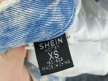 woskowane jeansy z wysokim stanem: Shein, Szorty damskie, rozmiar XS — 4