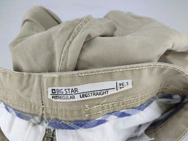 szeroki czerwony pasek do sukienki: Big Star, Chinosy dla mężczyzn, M — 4