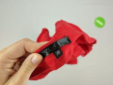 czerwone chinosy damskie: Spodnie materiałowe damskie, rozmiar M — 4