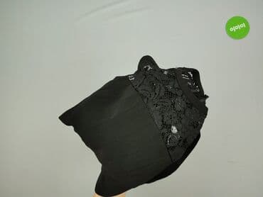 czarna sukienka ze srebrnymi wstawkami: H&M, Sukienka damska, M — 6