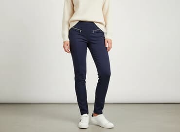 spodnie z szerokimi nogawkami zara: Zara, Spodnie materiałowe damskie, rozmiar S — 6