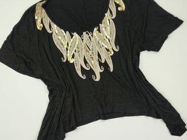 bluzka z piórami przy rękawach: Women's blouse, size 2XL — 2