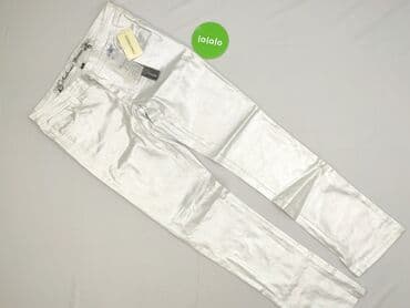 spodnie damskie ocieplane jeansy: Internacionale, Spodnie materiałowe damskie, rozmiar M — 2