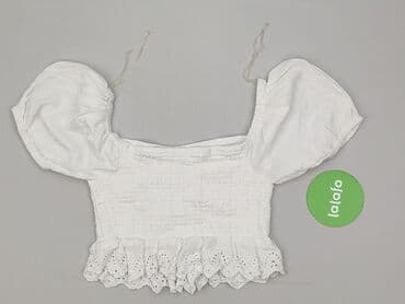 bluzka z bufiastymi rekawami: Top damski, rozmiar M — 3