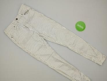 white jeans: Stradivarius, Spodnie materiałowe damskie, rozmiar M — 2