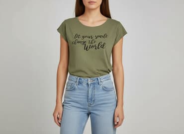 bluzki z napisem ciao: T-shirt damski, rozmiar L — 1