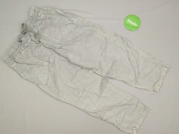 biale spodnie lniane zara: Zara, Spodnie materiałowe damskie, rozmiar L — 3