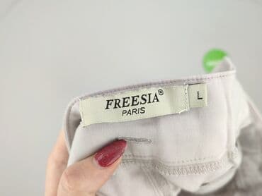 klapki chanel biale: Freesia, Spodnie materiałowe damskie, rozmiar L — 4