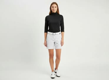 sweter z krótkim rękawem męski: Golf damski, rozmiar M — 6