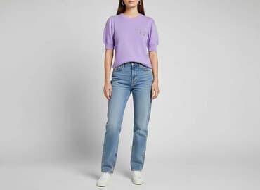 sweter z bufiastymi rękawami: Sweter damski, rozmiar S — 5