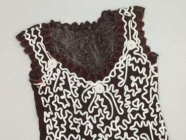 brązowa bluzki z krótkim rękawem: Bluzka damska, rozmiar S — 2