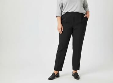 długie spodnie damskie dla wysokich: Spodnie materiałowe damskie, rozmiar 4XL — 6