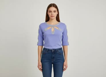 lawendowa bluzki damskie: Bluzka damska, rozmiar M — 7