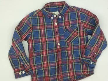 podkoszulki dla dzieci allegro: Shirt 5-6 years, condition - Perfect, pattern - Cell, color - Blue — 1