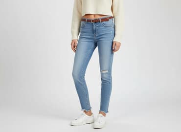 jeansy tapered: Pieces, Jeansy damskie, rozmiar M — 6