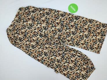 spodnie w krowie łaty: Material trousers for women, size M — 4