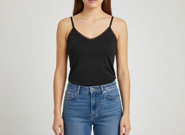 klapki louis vuitton czarne: Bluzka damska, rozmiar S — 1