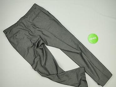 garnitur next: Męskie spodnie garniturowe w kolorze szarego melanżu. - Krój — 3