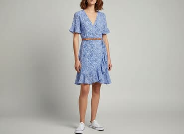 pepco sukienka bialo niebieska: Papaya, Sukienka damska, rozmiar M — 1