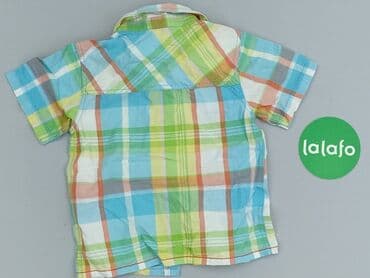 kamizelka futerko 128: Shirt 1.5-2 years, condition - Very good, pattern - Cell, color - Light blue — 3