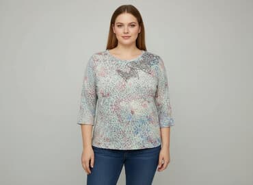 bluzka damska z aplikacją: Bluzka damska, rozmiar 2XL — 1