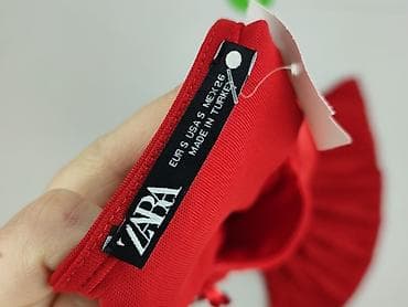 sandałki czerwone: Zara, Sukienka damska, rozmiar S — 4